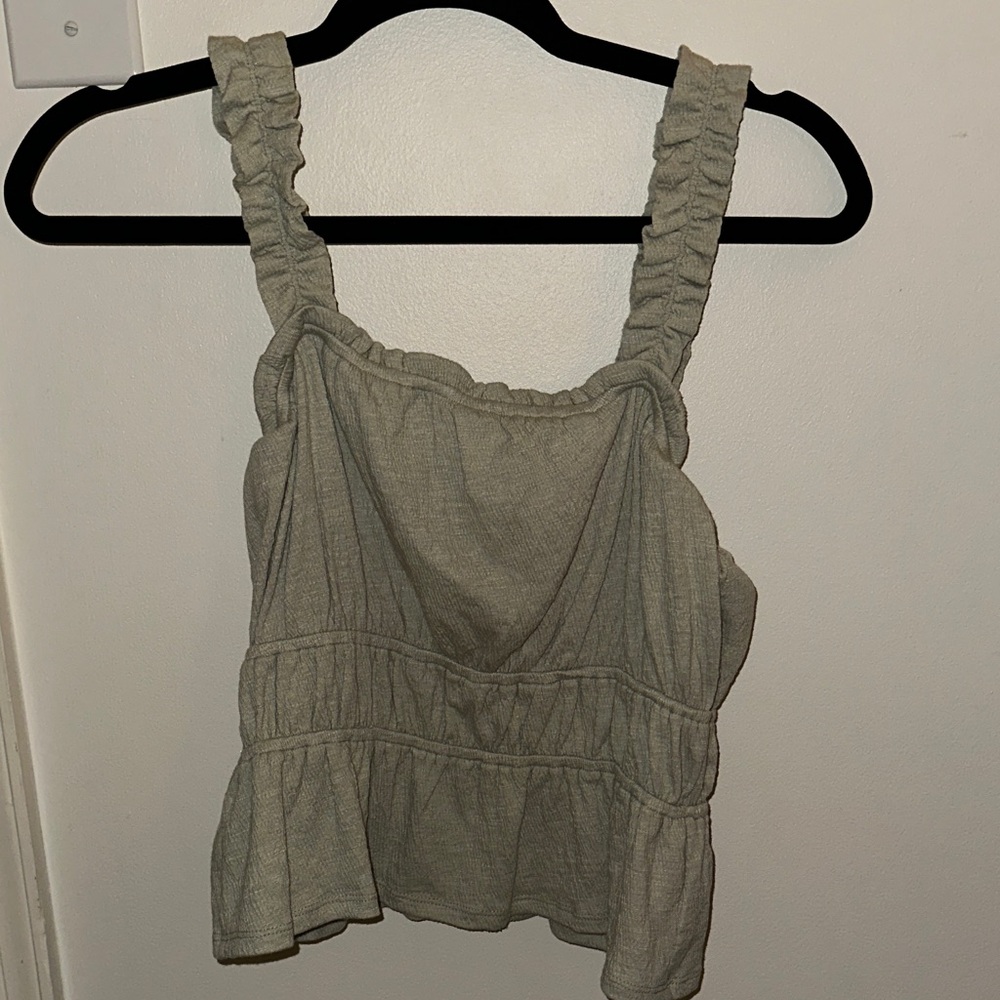 Stylish Women's Ruffled Strap Camisole - Green